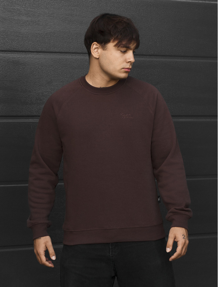 Bluza Staff logo brown fleece