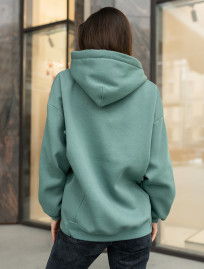Damska bluza z kapturem Staff green basic oversize fleece
