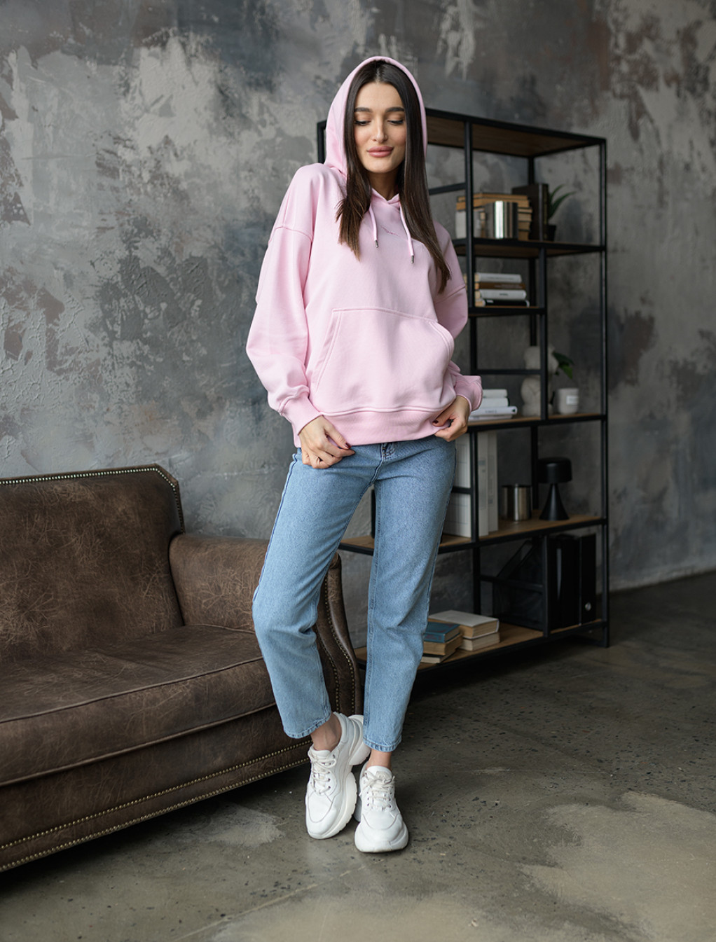 Damska bluza Staff logo pink oversize