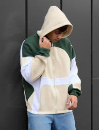 Bluza z kapturem Staff mix zip oversize fleece