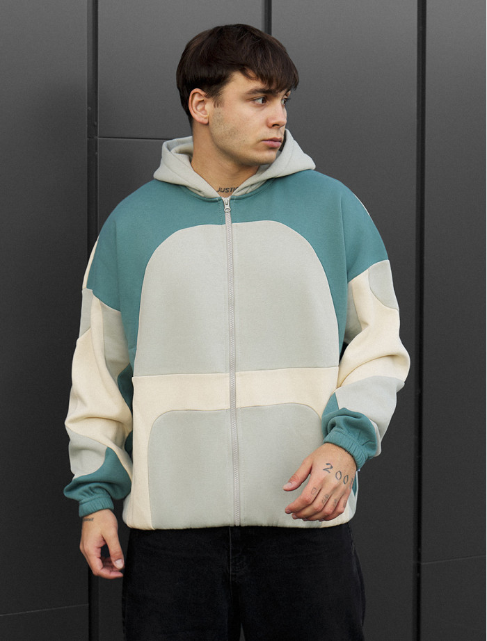 Bluza Staff mix zip 3 oversize fleece