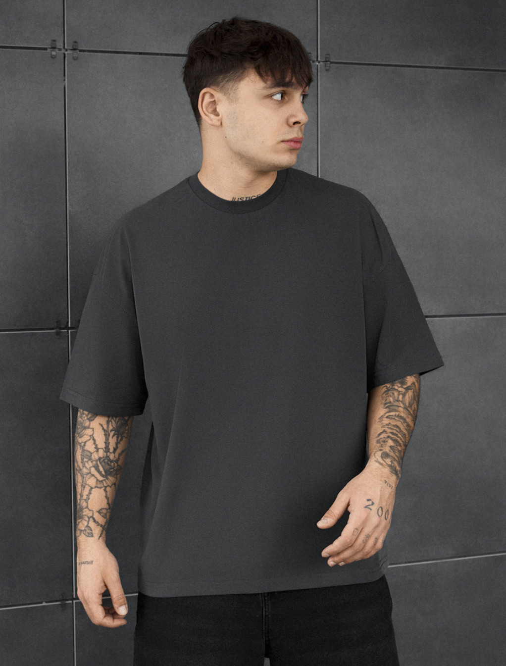 Koszulka Staff dark gray oversize