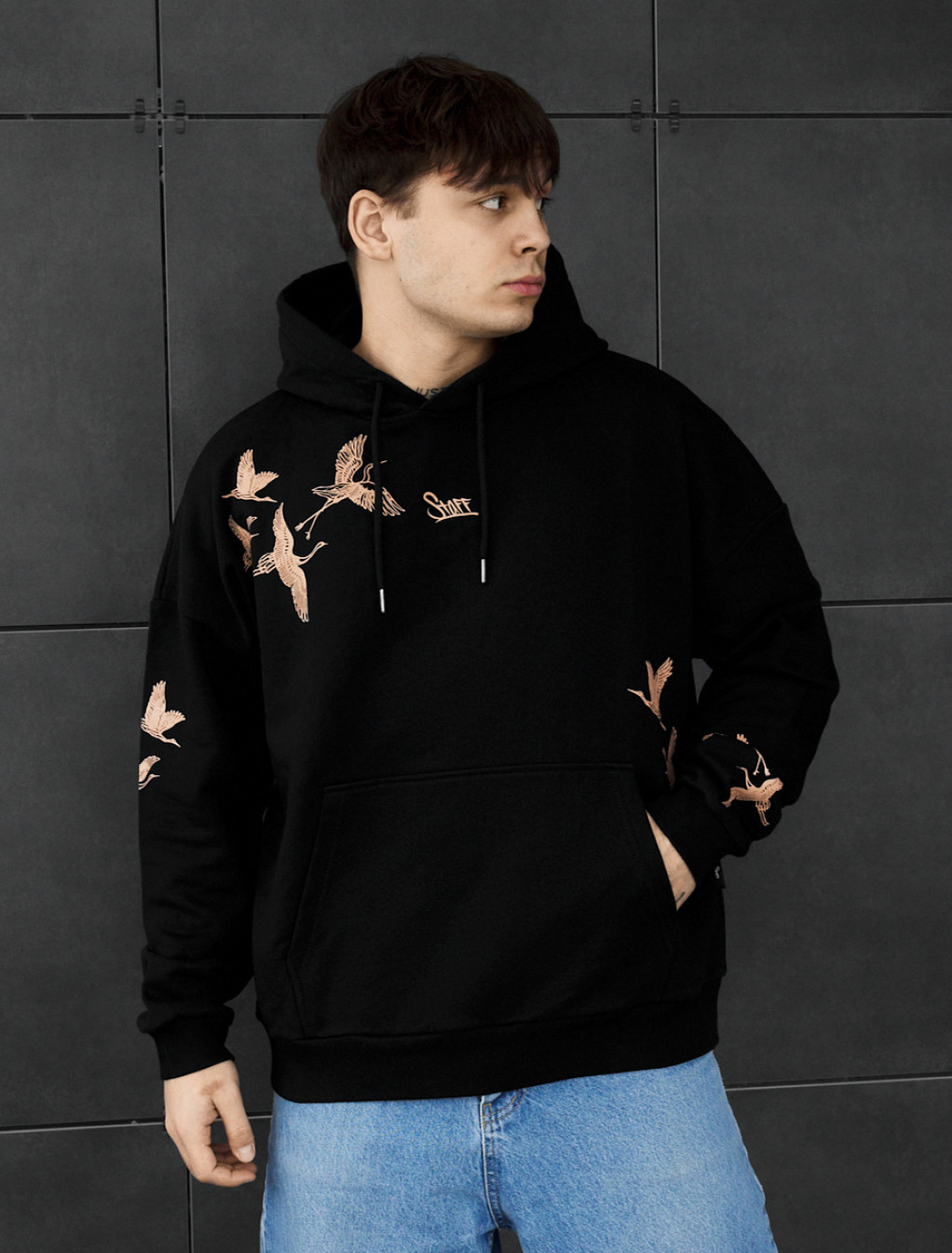 Bluza Staff logo & birds oversize