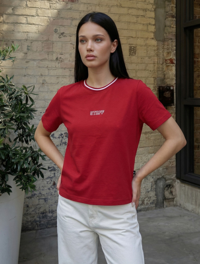 Koszulka Staff up logo red