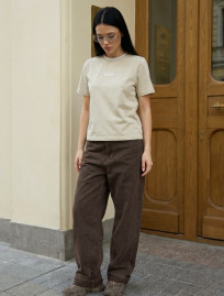 Koszulka Staff up logo light olive