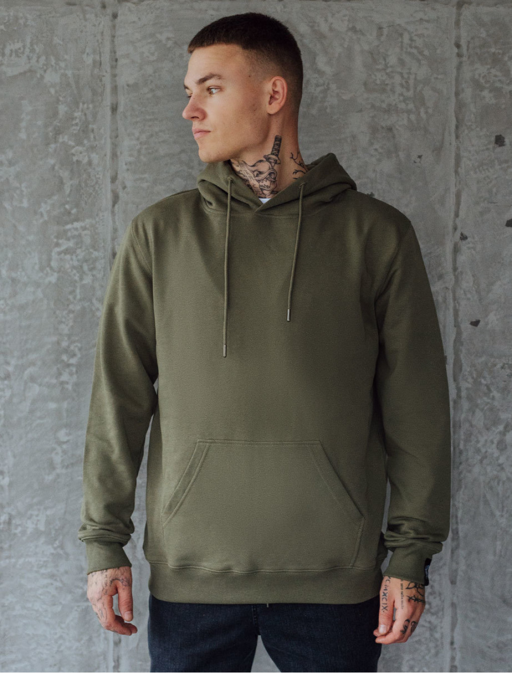 Bluza z kapturem Staff khaki basic