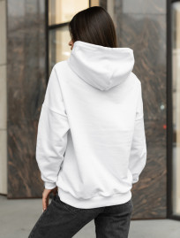 Damska bluza z kapturem Staff white basic oversize