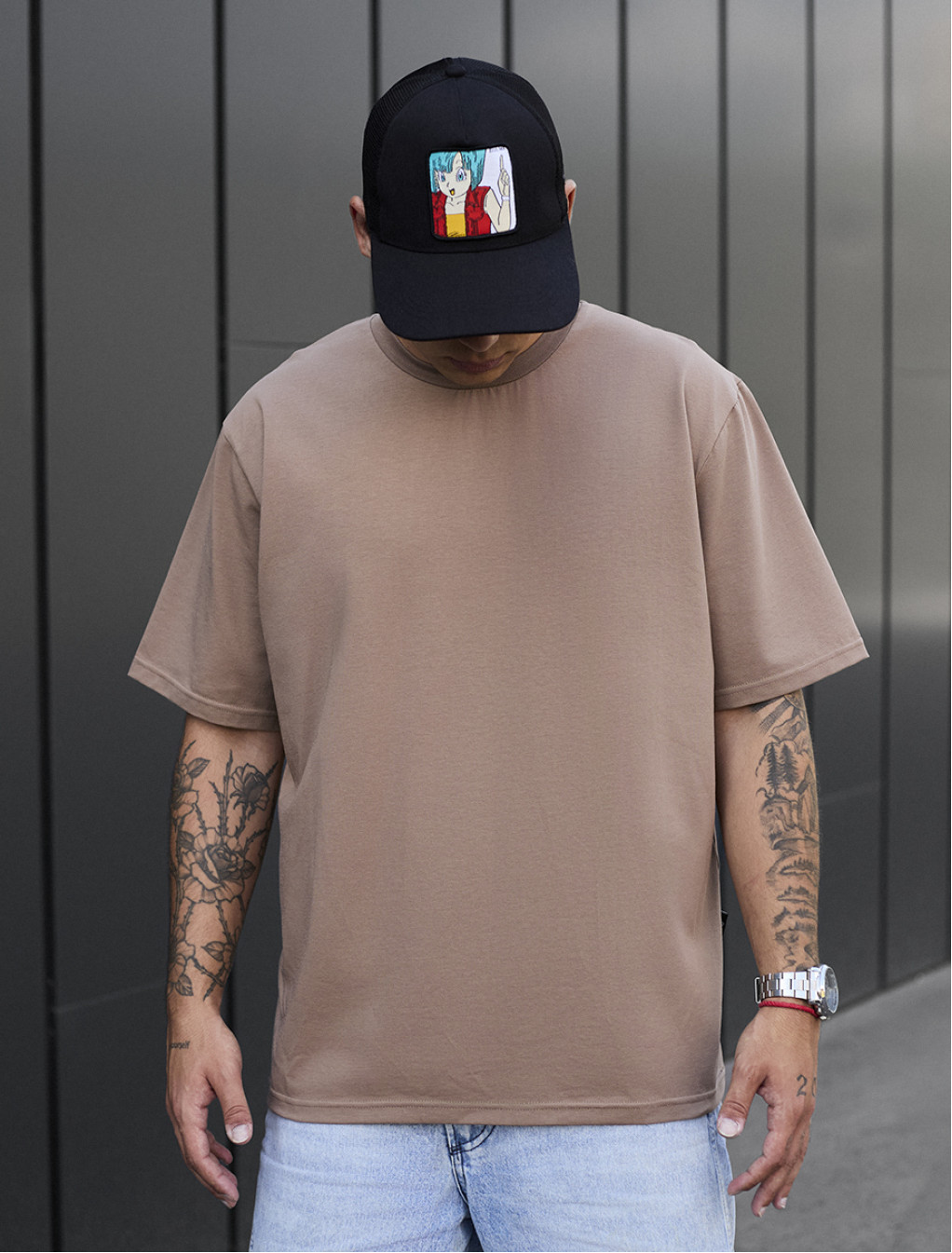 Koszulka Staff light brown oversize