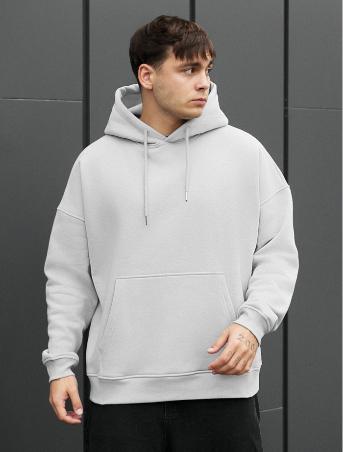 Bluza Staff light gray oversize fleece
