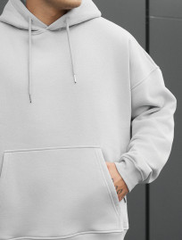 Bluza Staff light gray oversize fleece