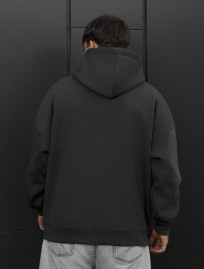 Bluza Staff dark gray oversize fleece