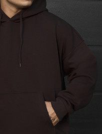 Bluza Staff dark brown oversize fleece