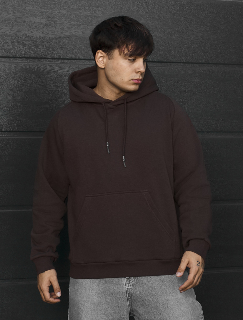 Bluza Staff dark brown fleece