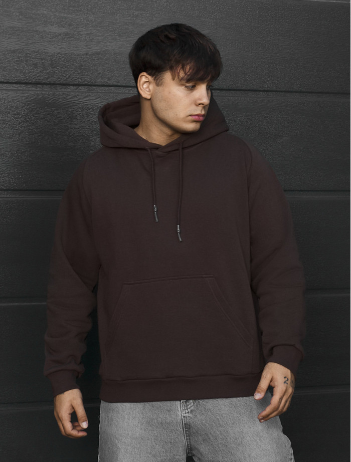 Bluza Staff dark brown fleece