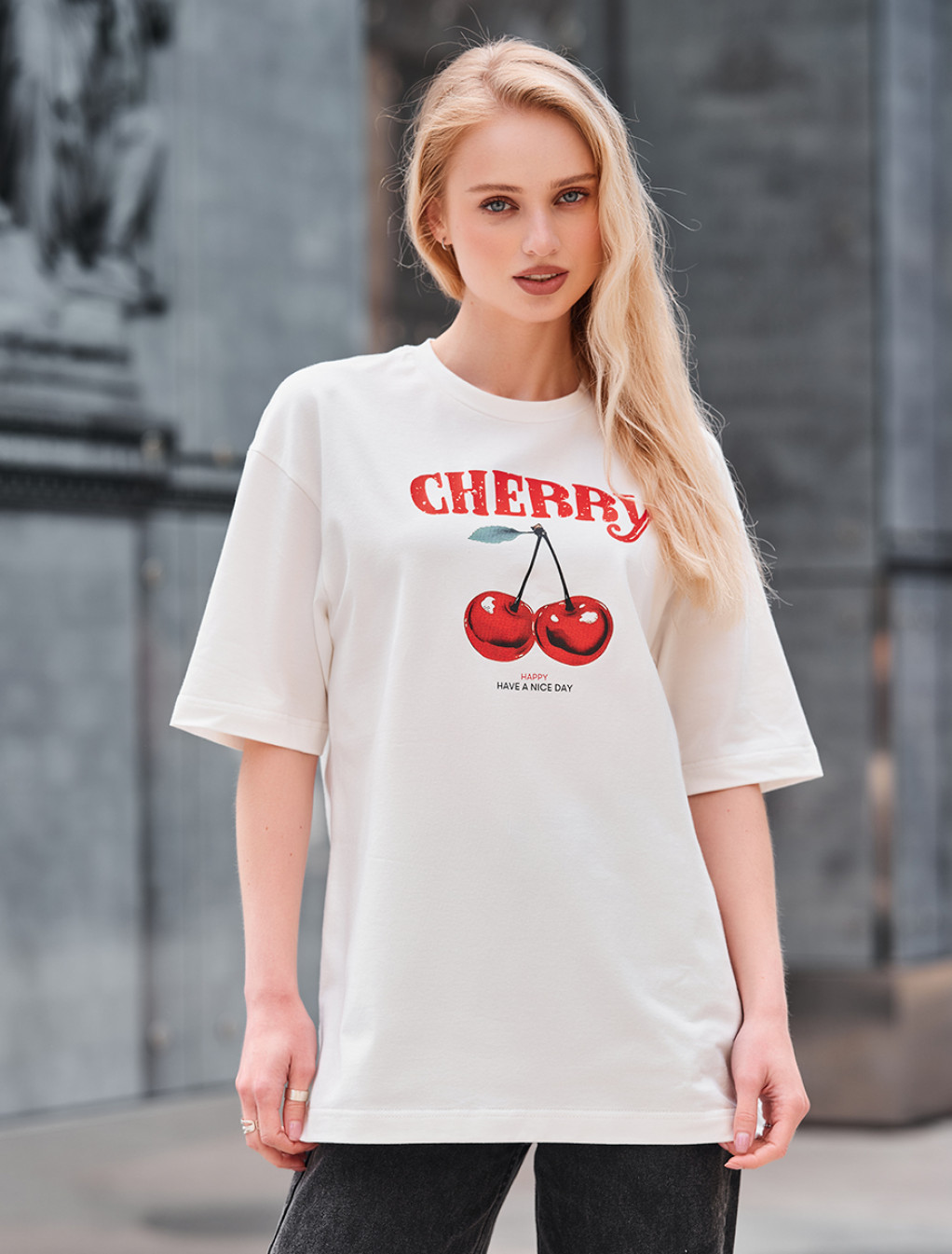 Koszulka Staff cherry oversize