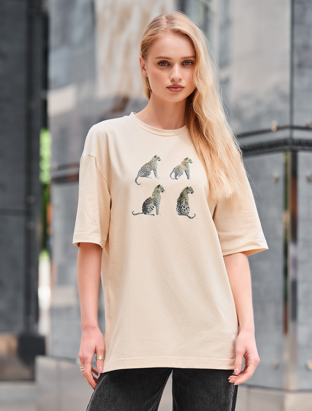 Koszulka Staff leopard oversize