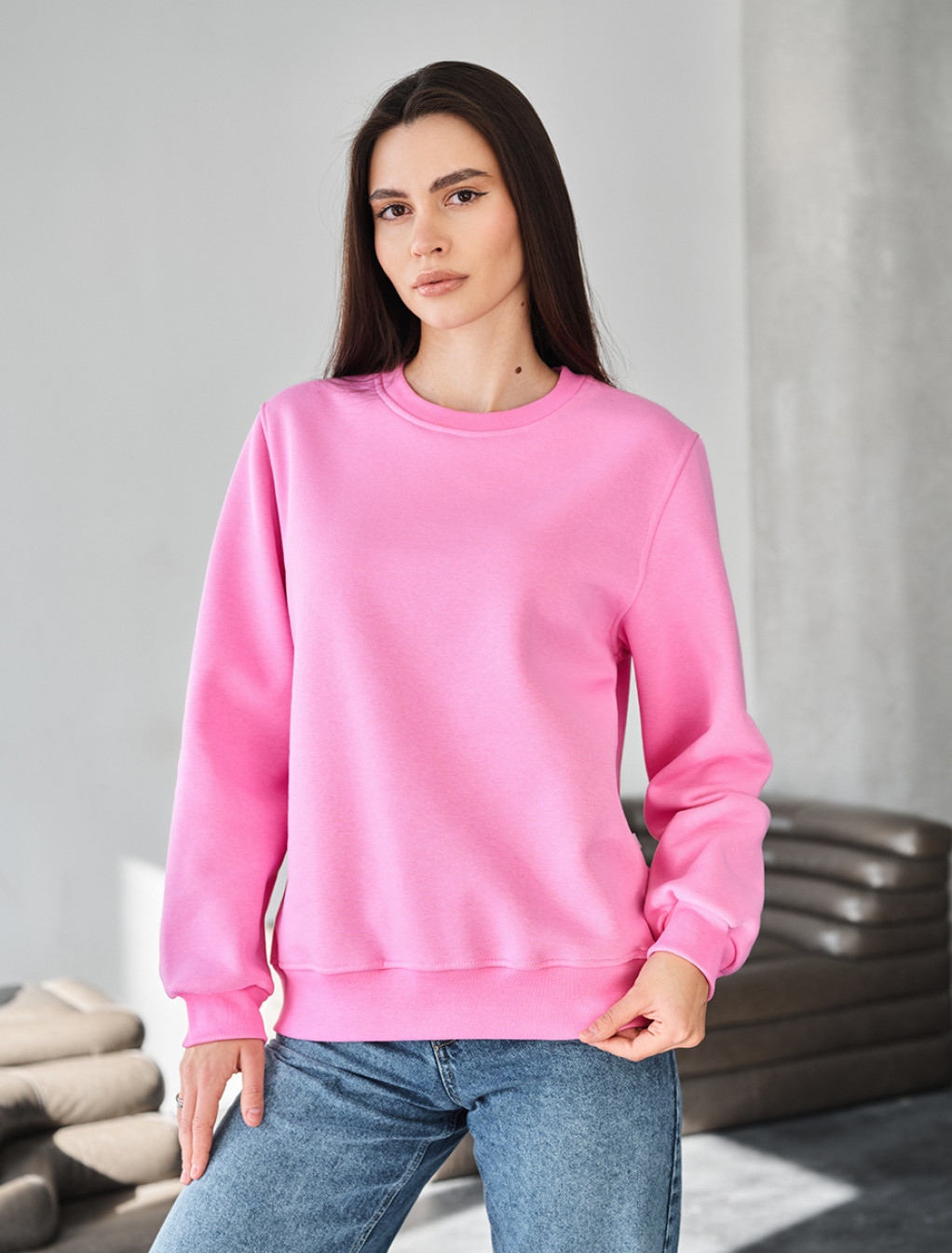 Bluza Staff low pink fleece