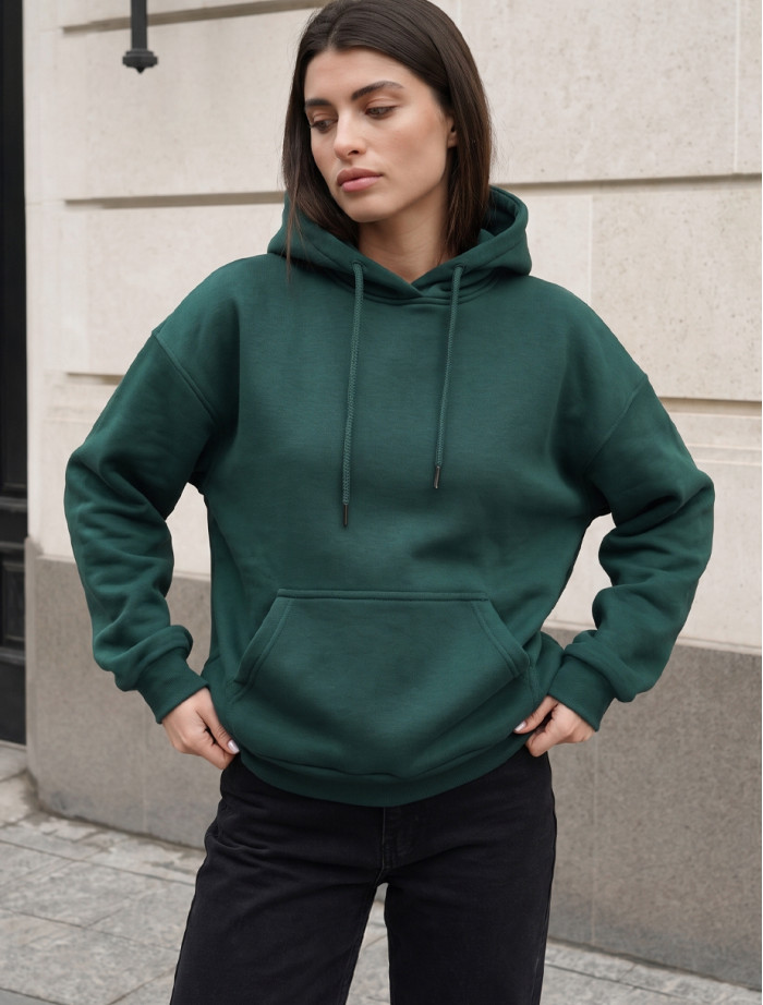 Bluza Staff lav dark green oversize fleece