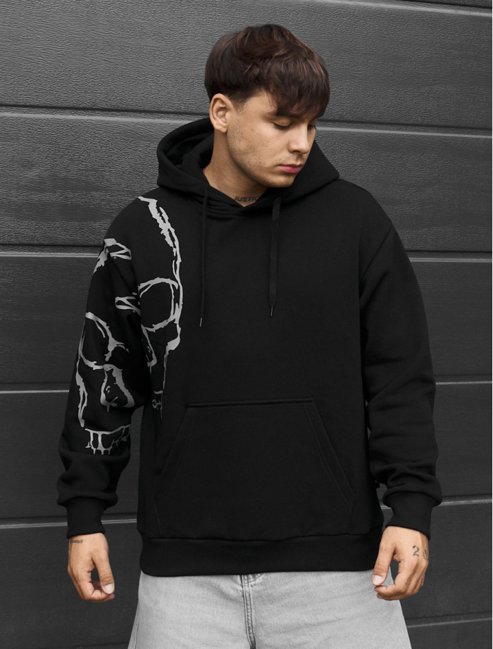 Bluza Staff logo skull oversize fleece