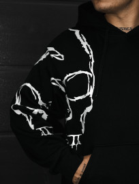 Bluza Staff logo skull oversize fleece