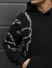 Bluza Staff logo skull oversize fleece