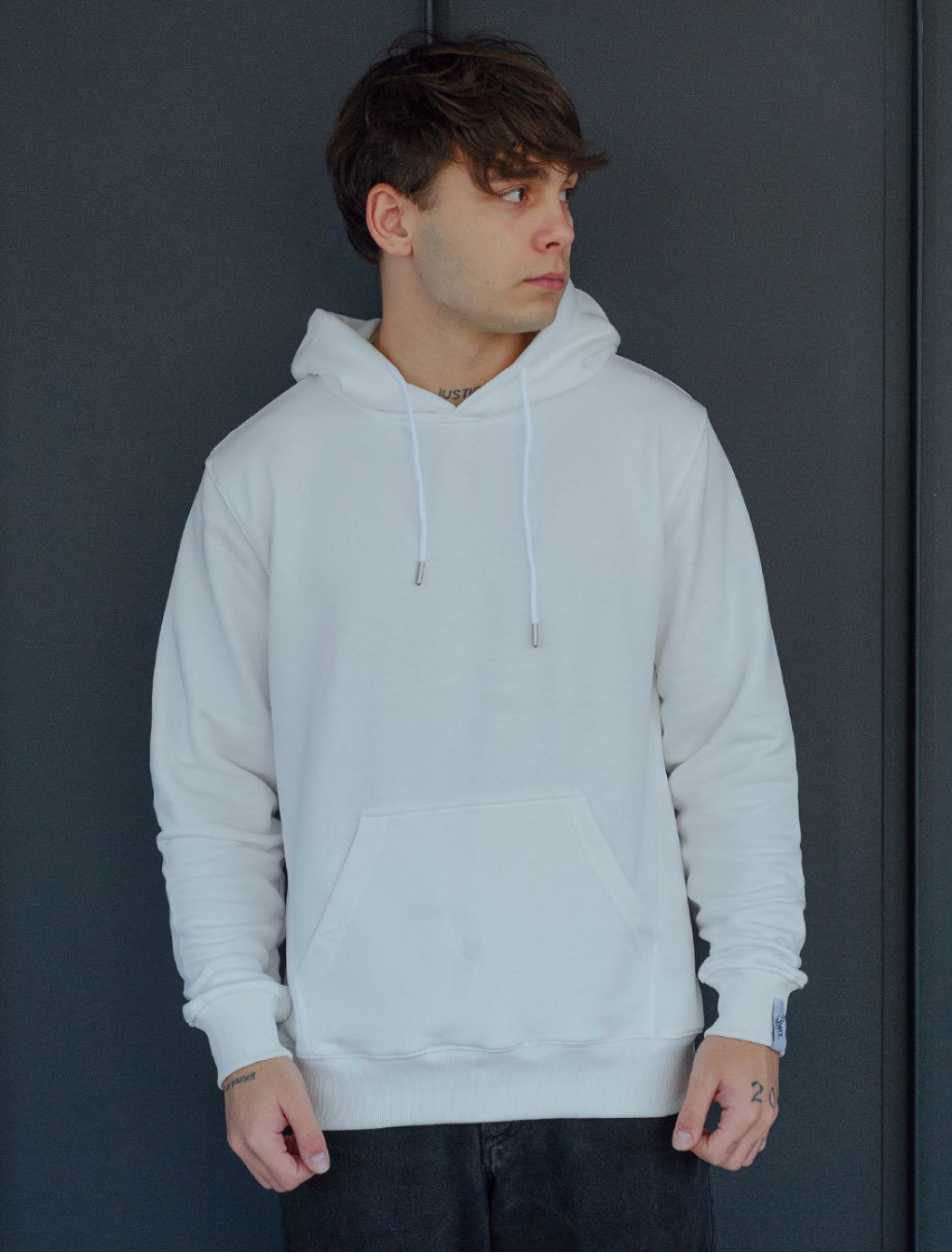 Bluza z kapturem Staff white basic