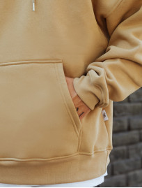 Bluza Staff beige basic oversize fleece