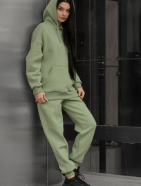 Damski dres sportowy Staff lou light green oversize fleece