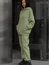 Damski dres sportowy Staff lou light green oversize fleece