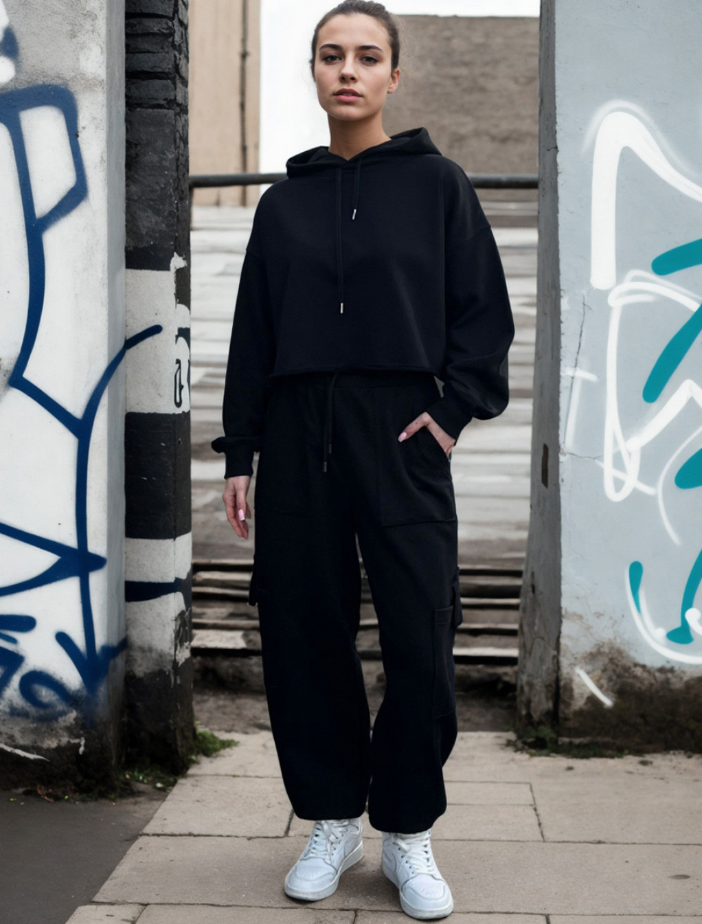 Damski dres Staff ev black oversize