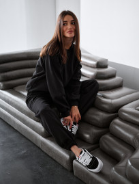 Dres Staff volu black oversize fleece