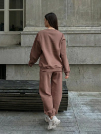 Dres  Staff volu brown oversize fleece