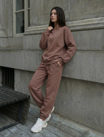 Dres  Staff volu brown oversize fleece