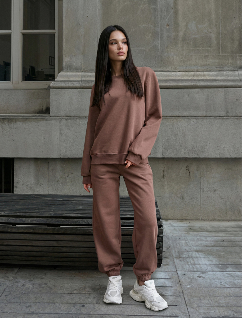 Dres  Staff volu brown oversize fleece