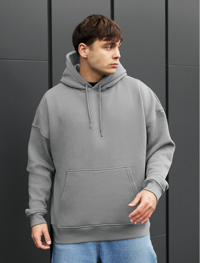 Bluza Staff gray oversize fleece