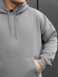 Bluza Staff gray oversize fleece