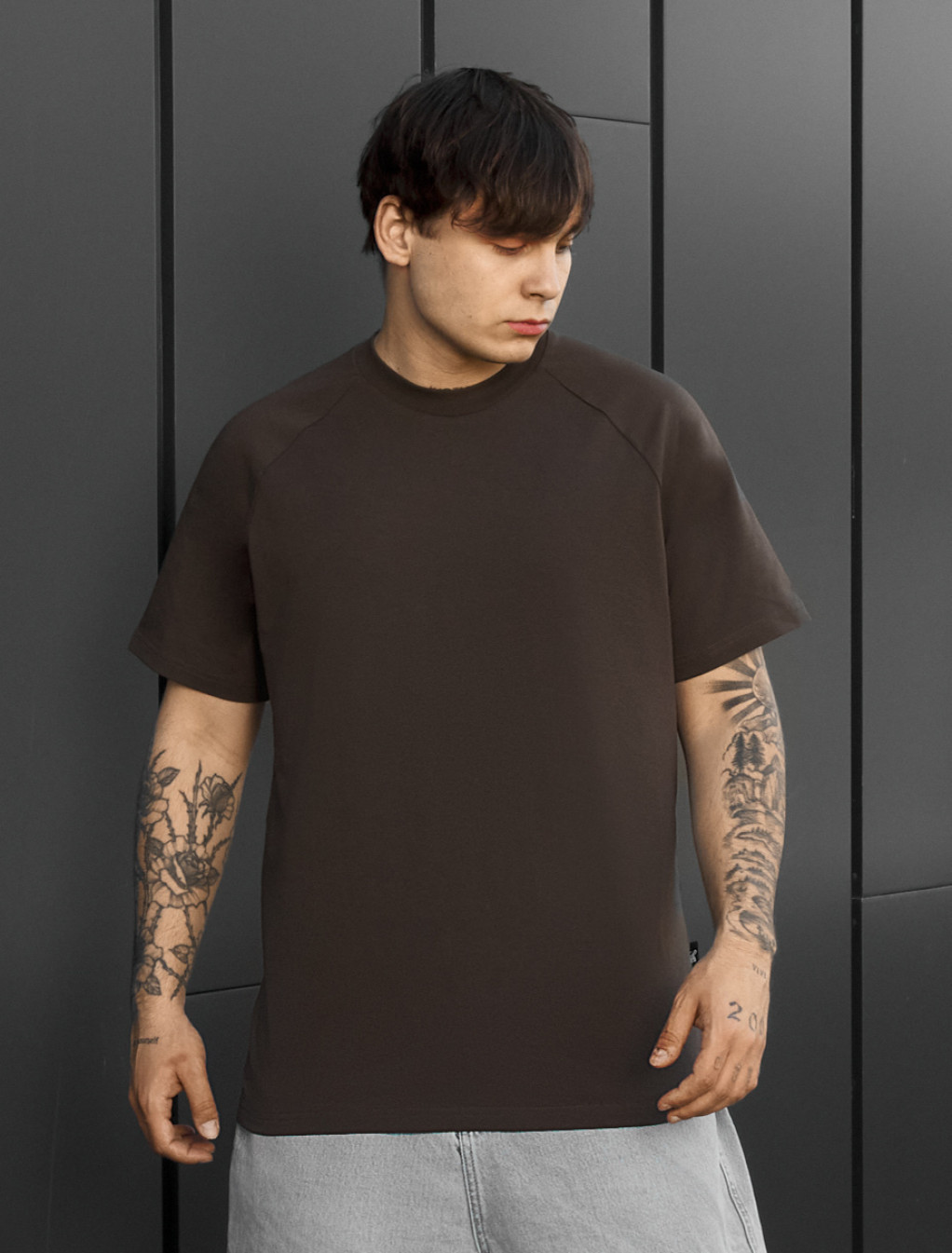 Koszulka Staff basic dark brown