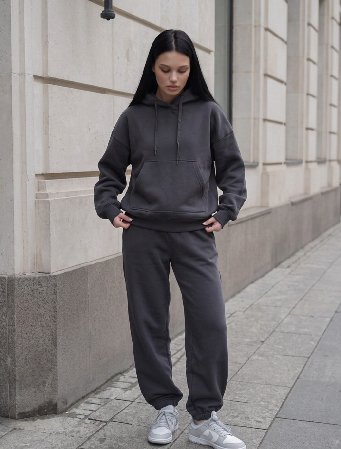 Dres Staff sem dark gray oversize fleece