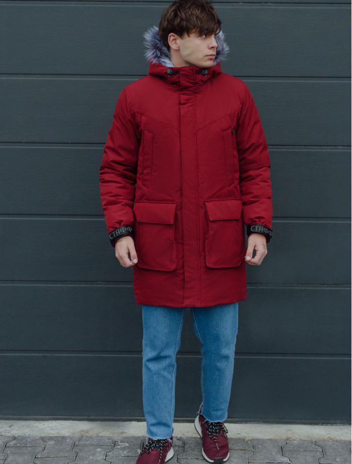 Parka zimowa Staff sha bordo