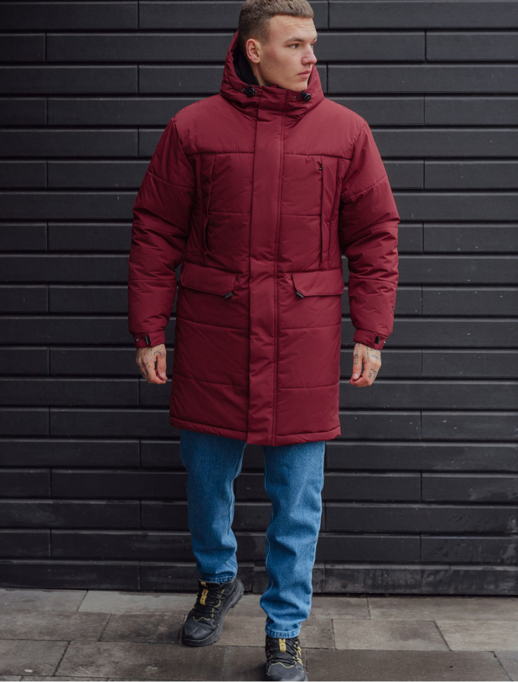 Parka zimowa Staff iss red long