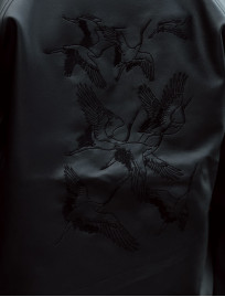 Bomberka Staff leather black crane