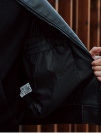 Bomberka Staff leather black crane