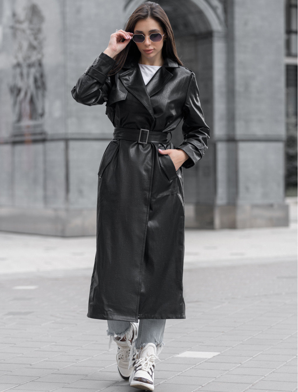 Damski płaszcz Staff ca black