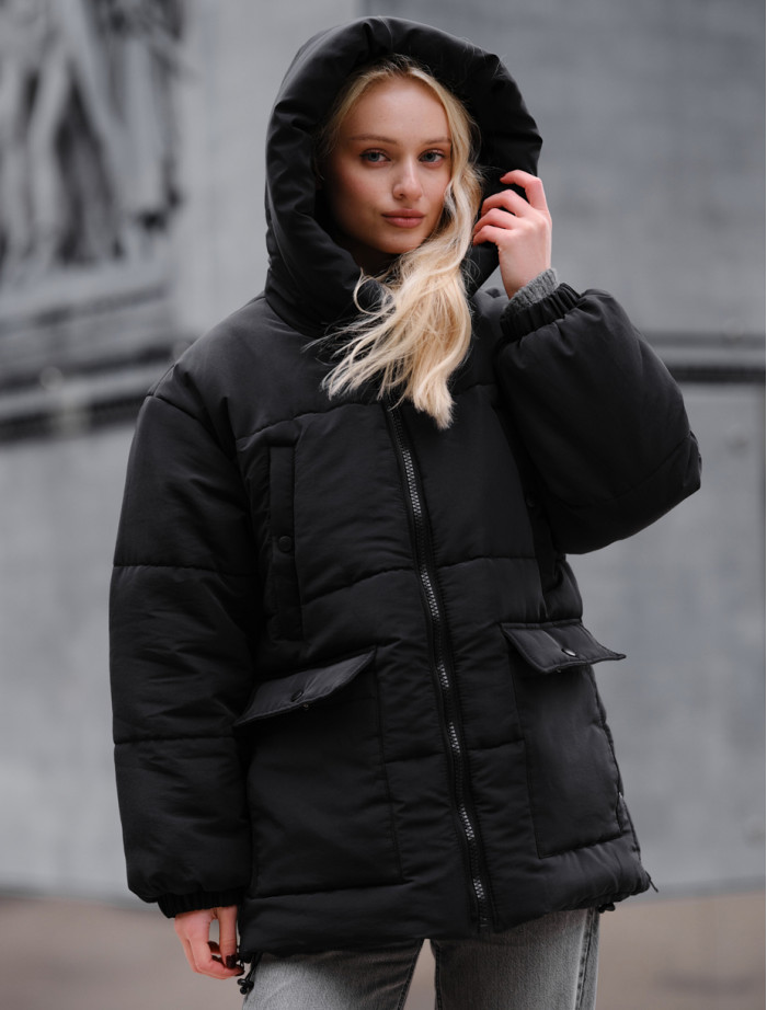 Damska kurtka zimowa Staff to black