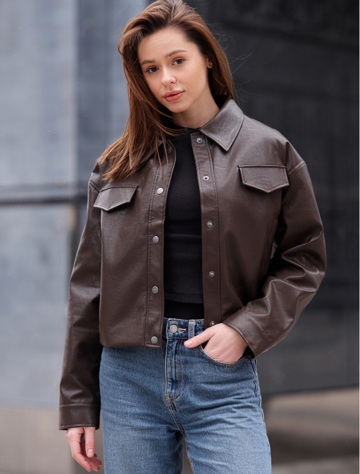 Skórzana kurtka damska Staff gi brown