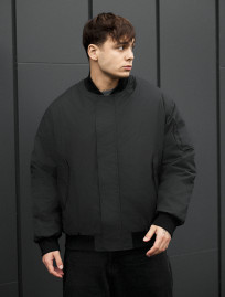 Bomber Staff raw dark gray2 oversize