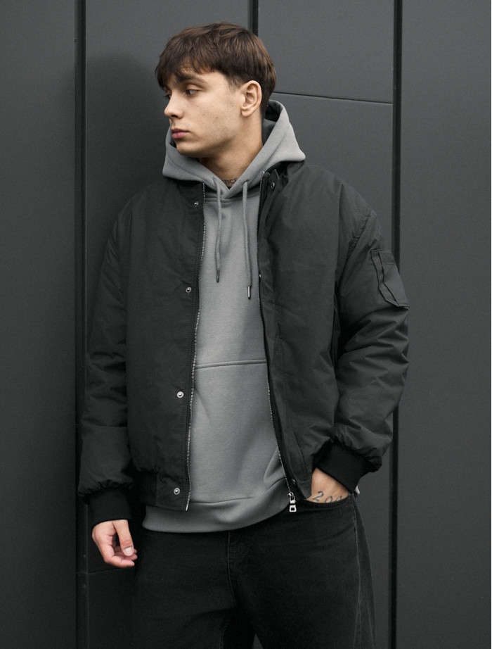 Bomber Staff raw dark gray oversize