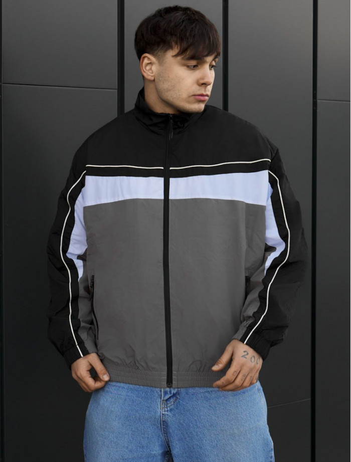 Wiatrówka Staff fn black & gray oversize reflective