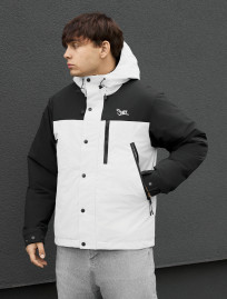 Kurtka  Staff logo light gray melange & black