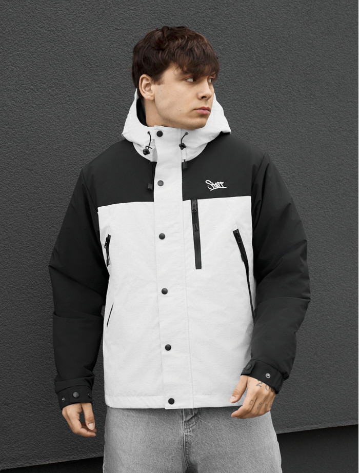 Kurtka  Staff logo light gray melange & black